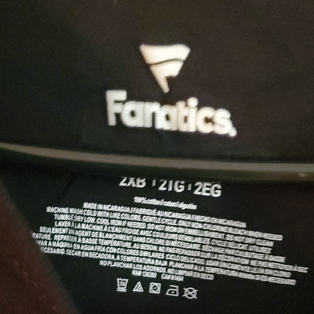 Fanatics Raiders Black Short Sleeve Tee - Picture 2 of 4